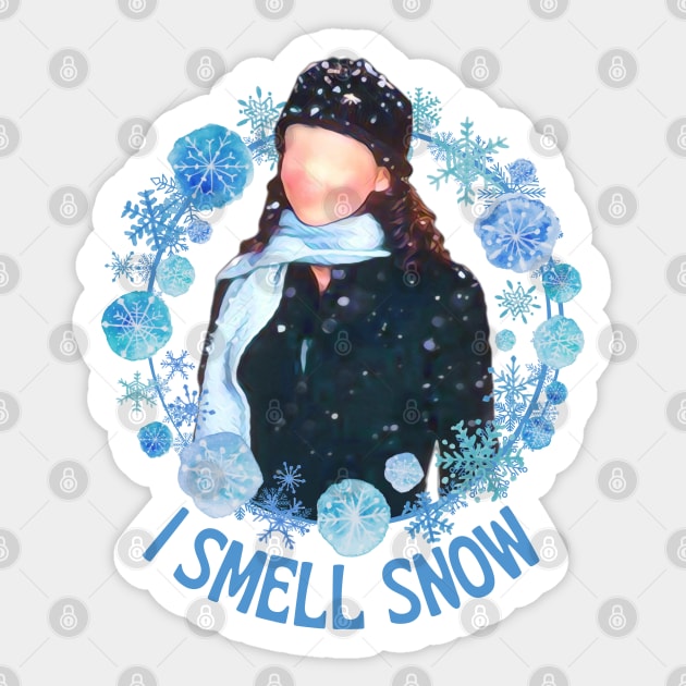 I Smell Snow - Black - Gilmore Sticker by Fenay-Designs